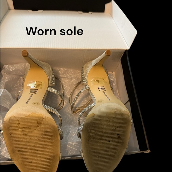 Macy’s INC Bejeweled Strappy Sandals (Pearl Gold) - Size 7 - Picture 4 of 6